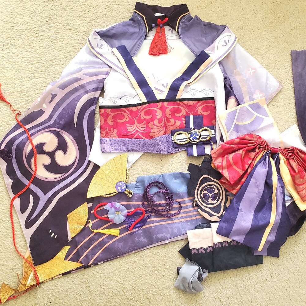 Genshin Impact Raiden Shogun Ei Cosplay Womens Small